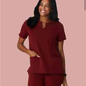 Brick red scrub top